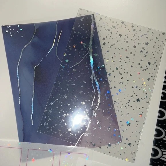 SIMPLY GILDED Acetate , vellum, overlay box stickers and heart icon stickers - Picture 3 of 6